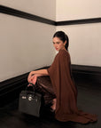 ROVENTE Robe longue à sequins avec écharpe drapée