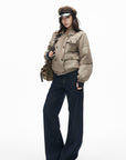 IAMXIAA Dark Wash High-Waisted Wide-Leg Jeans