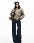 IAMXIAA Dark Wash High-Waisted Wide-Leg Jeans