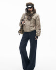 IAMXIAA Dark Wash High-Waisted Wide-Leg Jeans