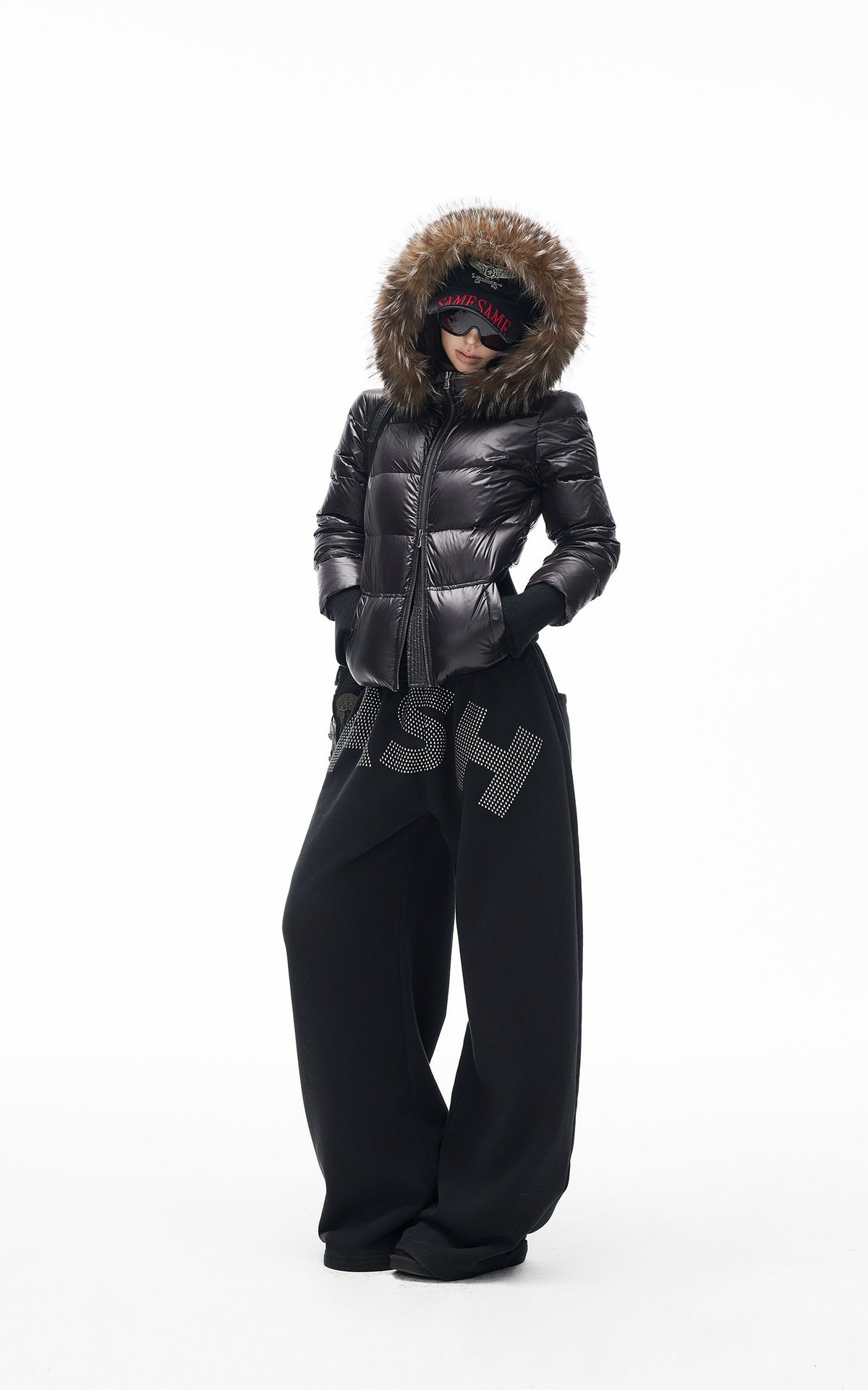 IAMXIAA Faux Fur Hooded Puffer Jacket
