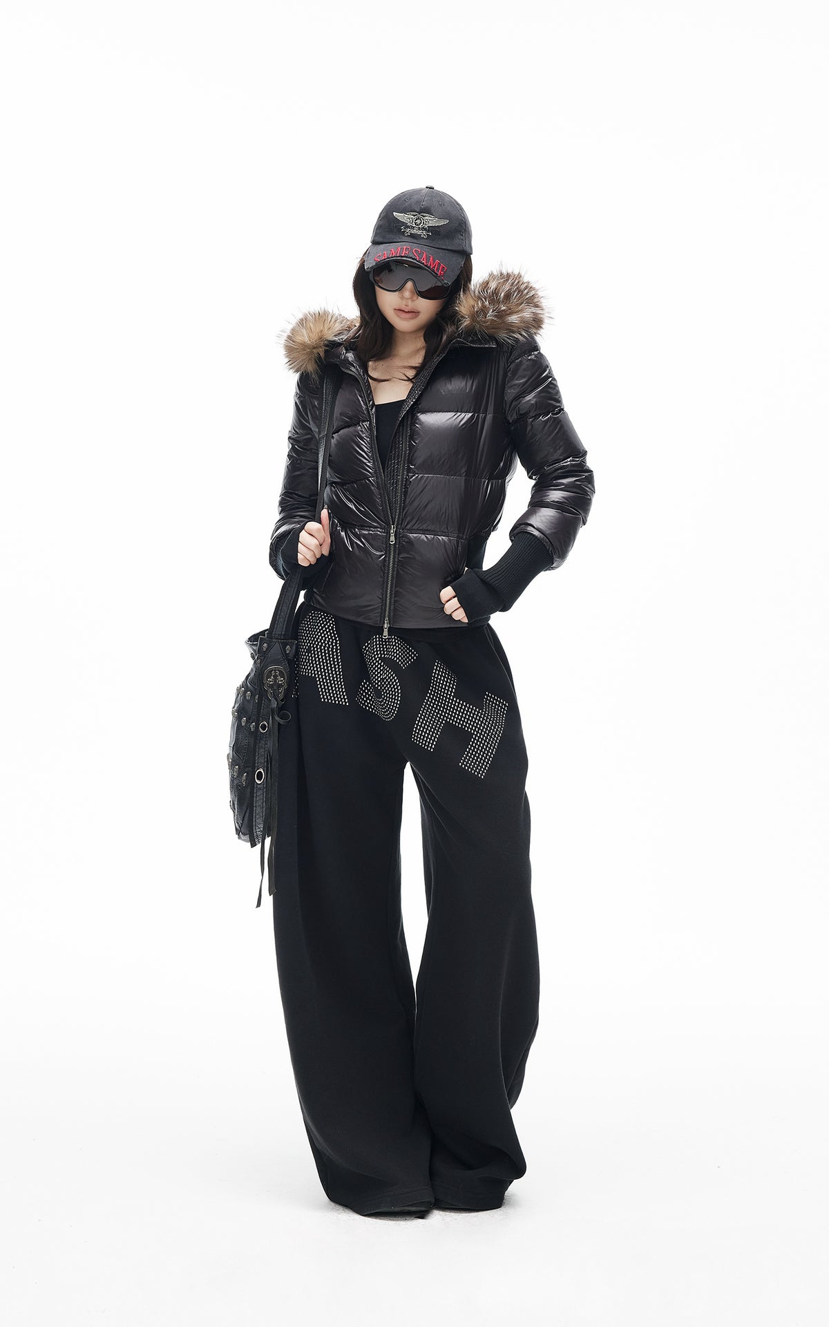 IAMXIAA Faux Fur Hooded Puffer Jacket