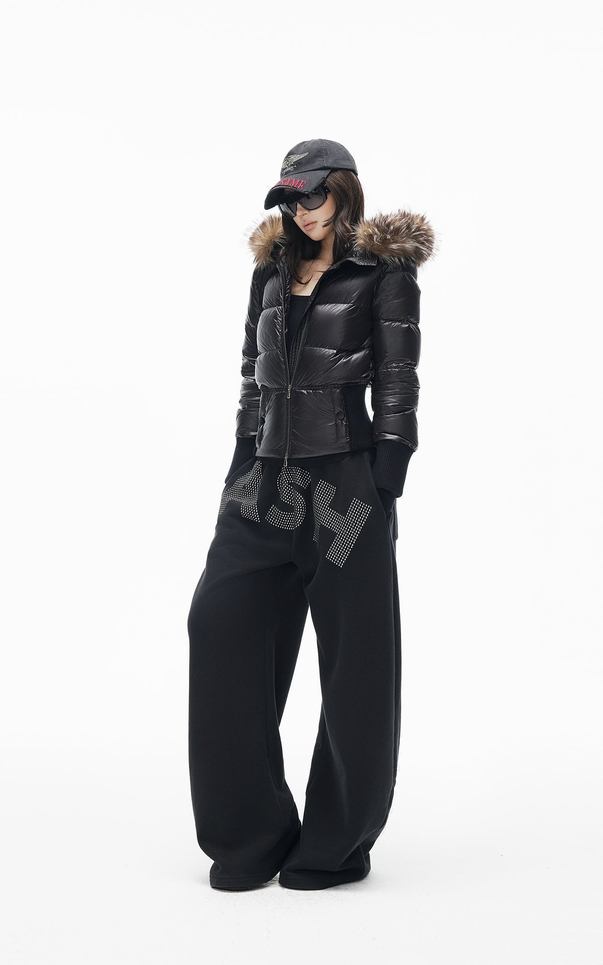IAMXIAA Faux Fur Hooded Puffer Jacket