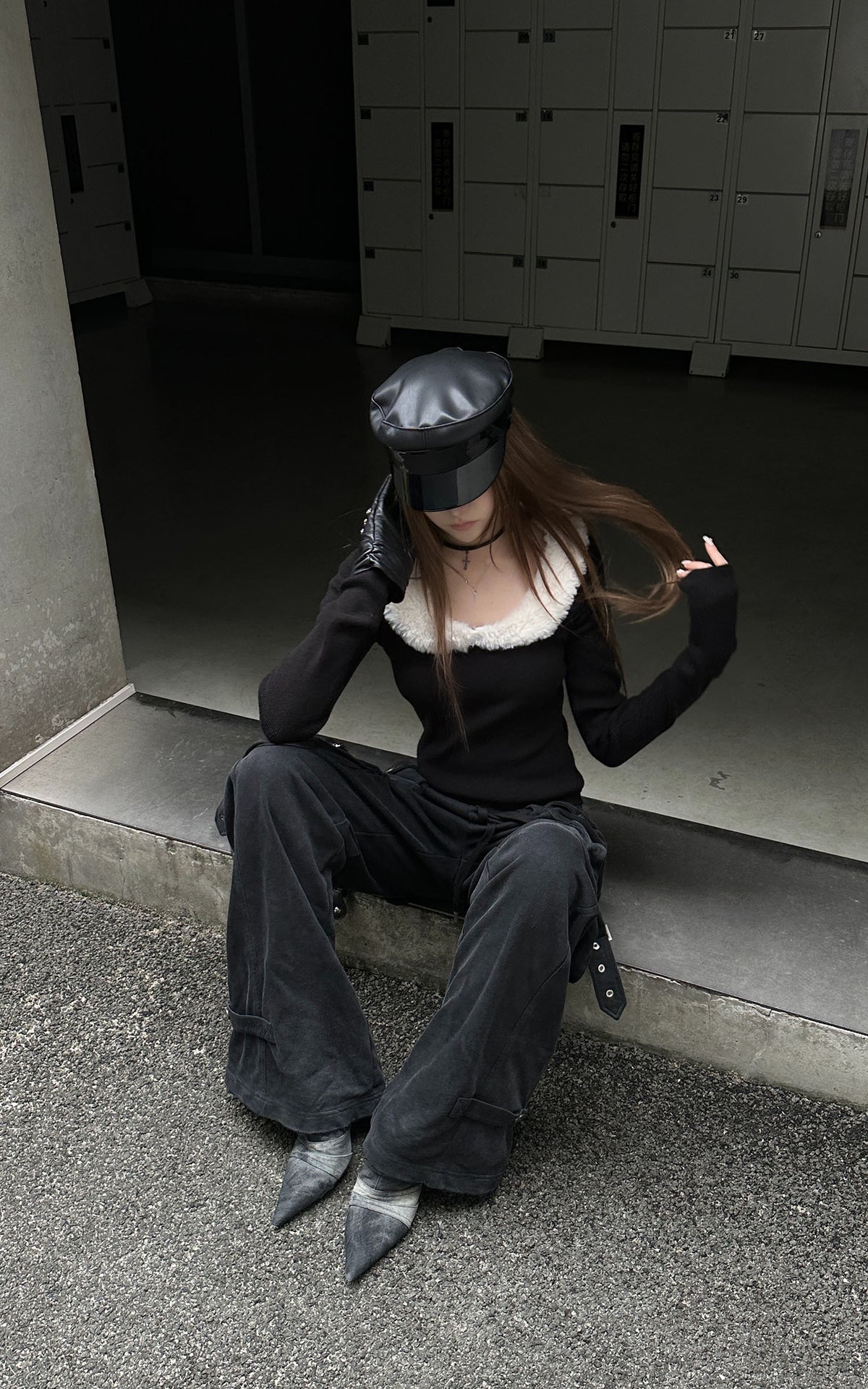 Rase le sol Multi-Pocket Utility Wide-Leg Cargo Pants