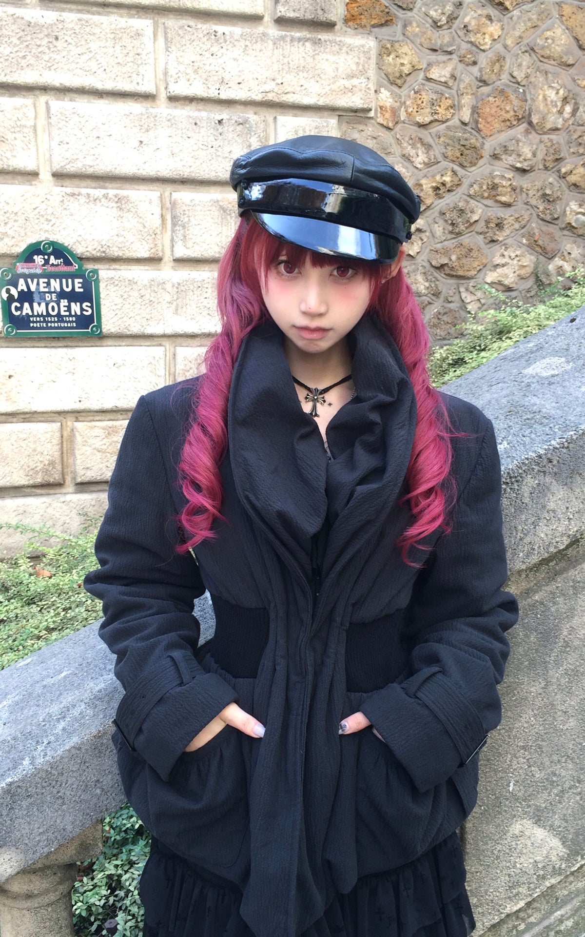 Rase le sol Sculpted Waist Draped Collar Puffer Jacket