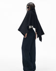 IAMXIAA Asymmetric Turtleneck Knit Cape Poncho