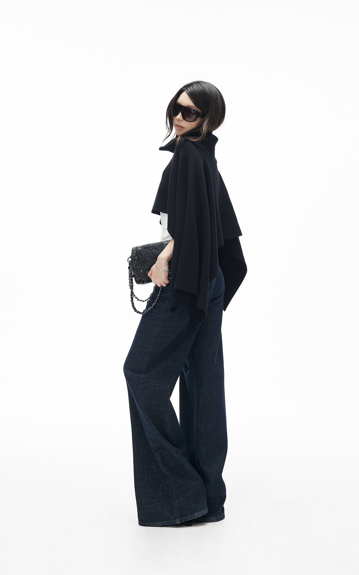 IAMXIAA Dark Wash High-Waisted Wide-Leg Jeans