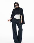 IAMXIAA Dark Wash High-Waisted Wide-Leg Jeans