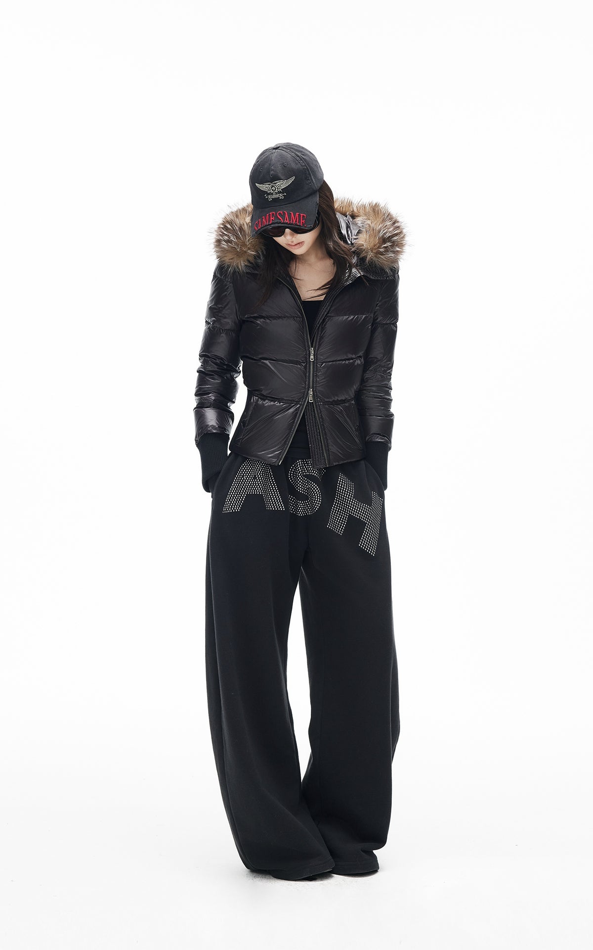IAMXIAA Faux Fur Hooded Puffer Jacket