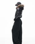 IAMXIAA Faux Fur Hooded Puffer Jacket