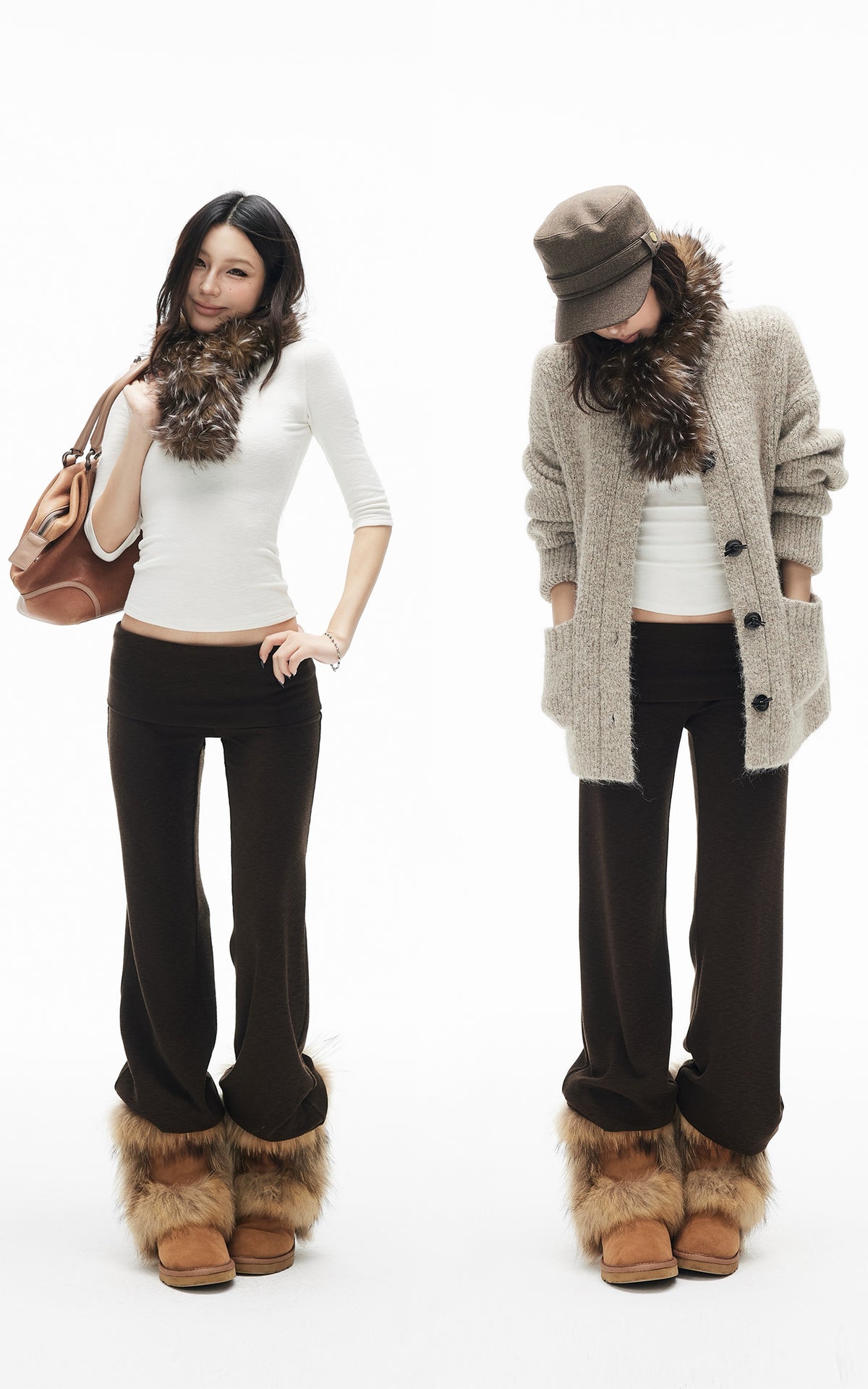 IAMXIAA Faux Fur Statement Scarf with Fluffy Texture