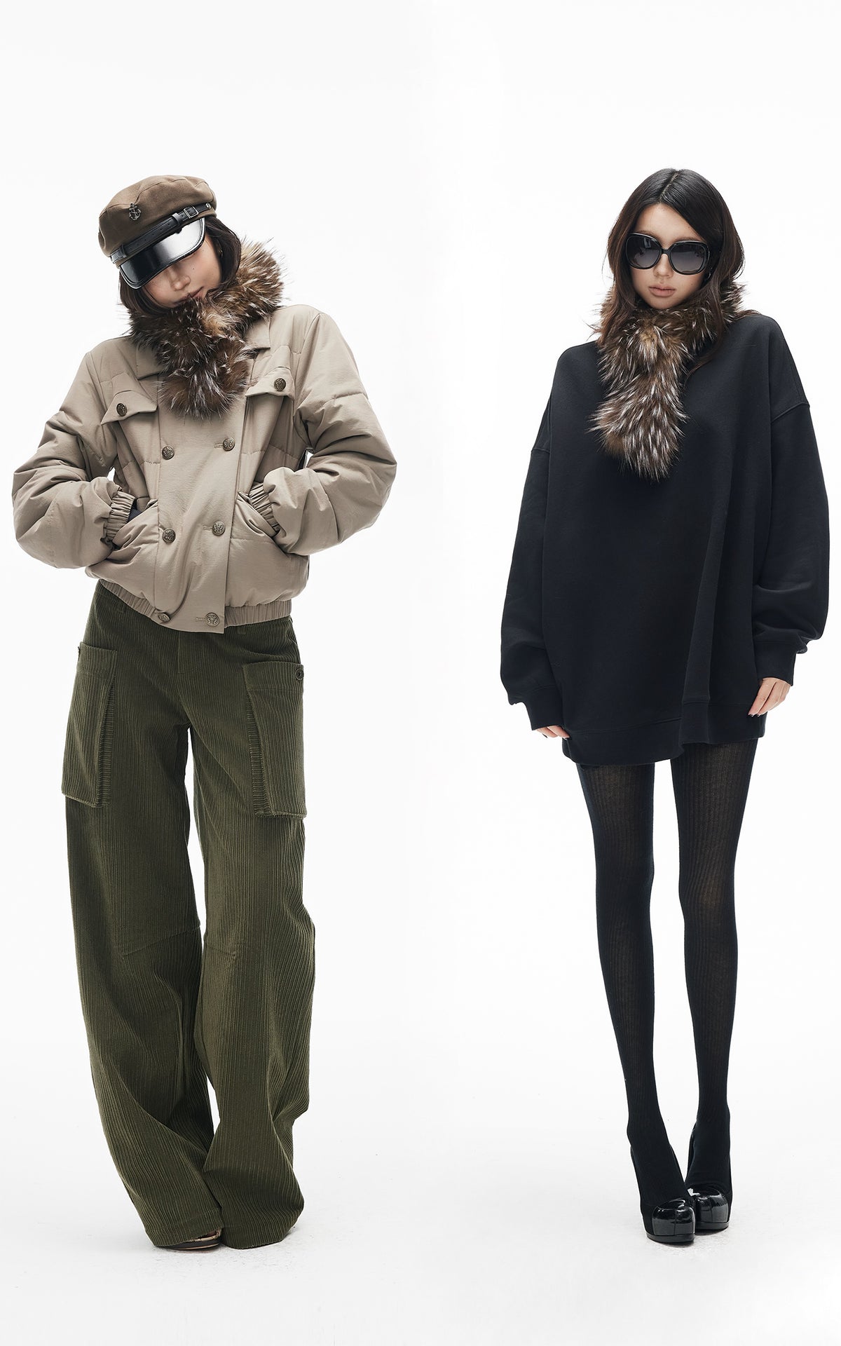 IAMXIAA Faux Fur Statement Scarf with Fluffy Texture