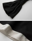 DOINDULGE Structured Contrast Panel High-Neck Dress