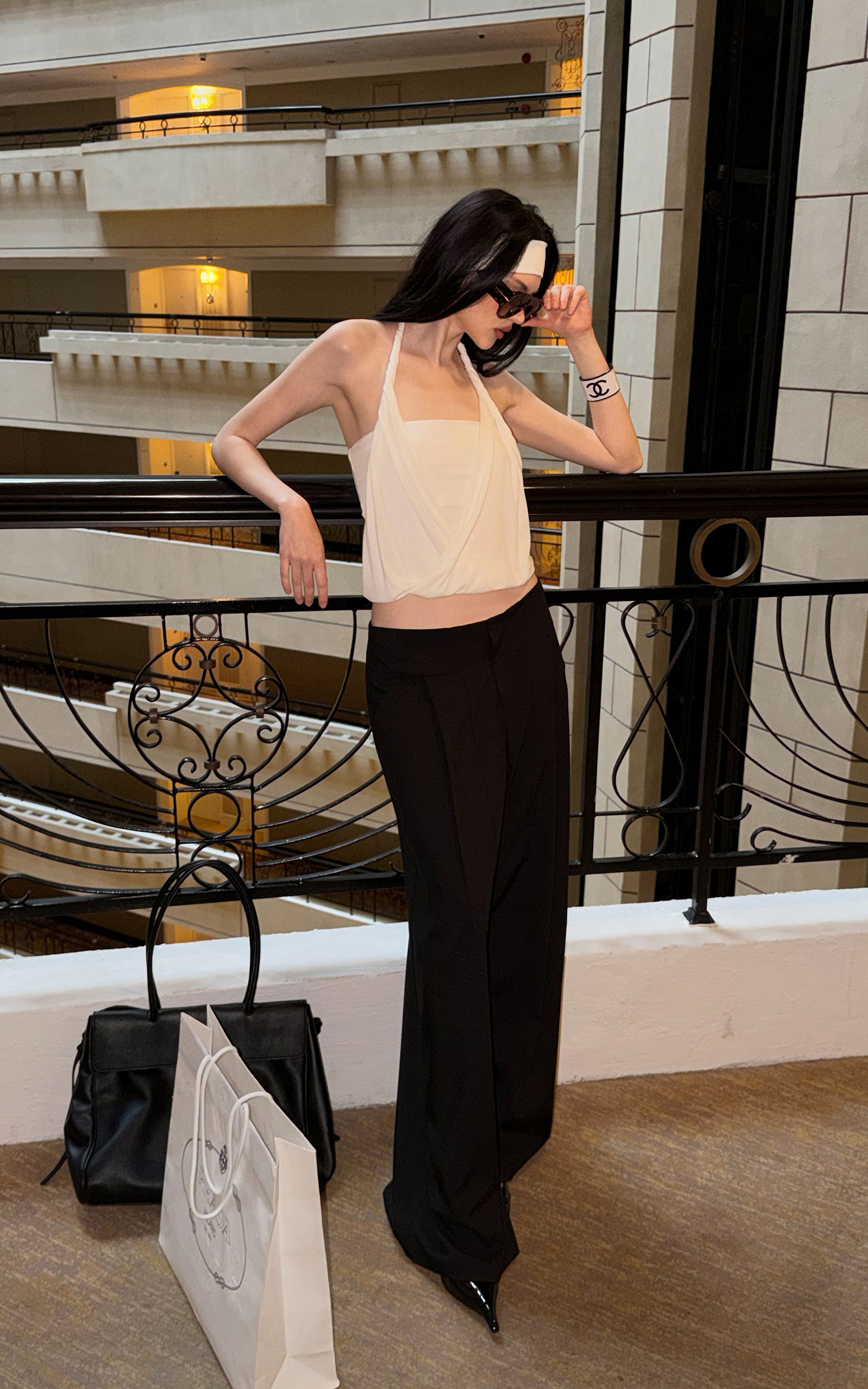 0122stepll Draped Halter Tube Top