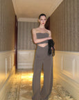 0122stepll Sculpt Cut Strapless Set