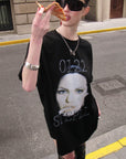 0122stepll Graphic Face Oversized T-Shirt
