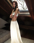 0122stepll Strapless Bandeau Top & Low-Rise Balloon Pants Set