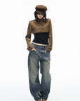 IAMXIAA Military Belted Ultra Cropped Jacket