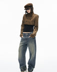 IAMXIAA Military Belted Ultra Cropped Jacket