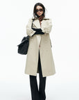 IAMXIAA Belted Oversized Long Trench Coat