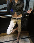 Hydrae Tailored Knee Length Wide Leg Pants