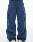 IAMXIAA Vintage Blue Oversized Cargo Jeans