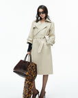 IAMXIAA Belted Oversized Long Trench Coat