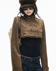 IAMXIAA Military Belted Ultra Cropped Jacket