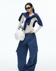 IAMXIAA Vintage Blue Oversized Cargo Jeans