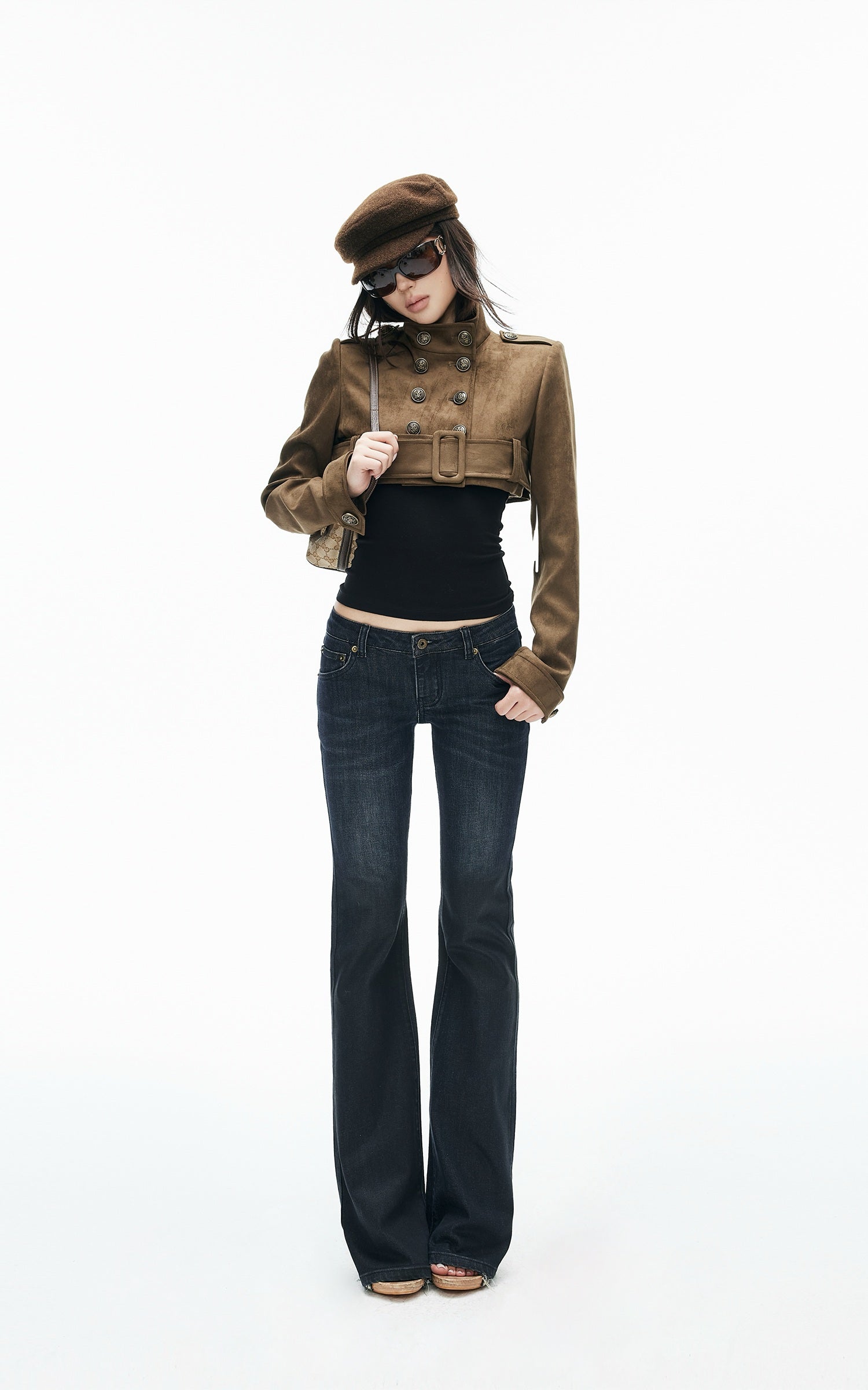 IAMXIAA Military Belted Ultra Cropped Jacket