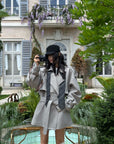 WARDEN EDGE Trench-coat court surdimensionné avec ceinture