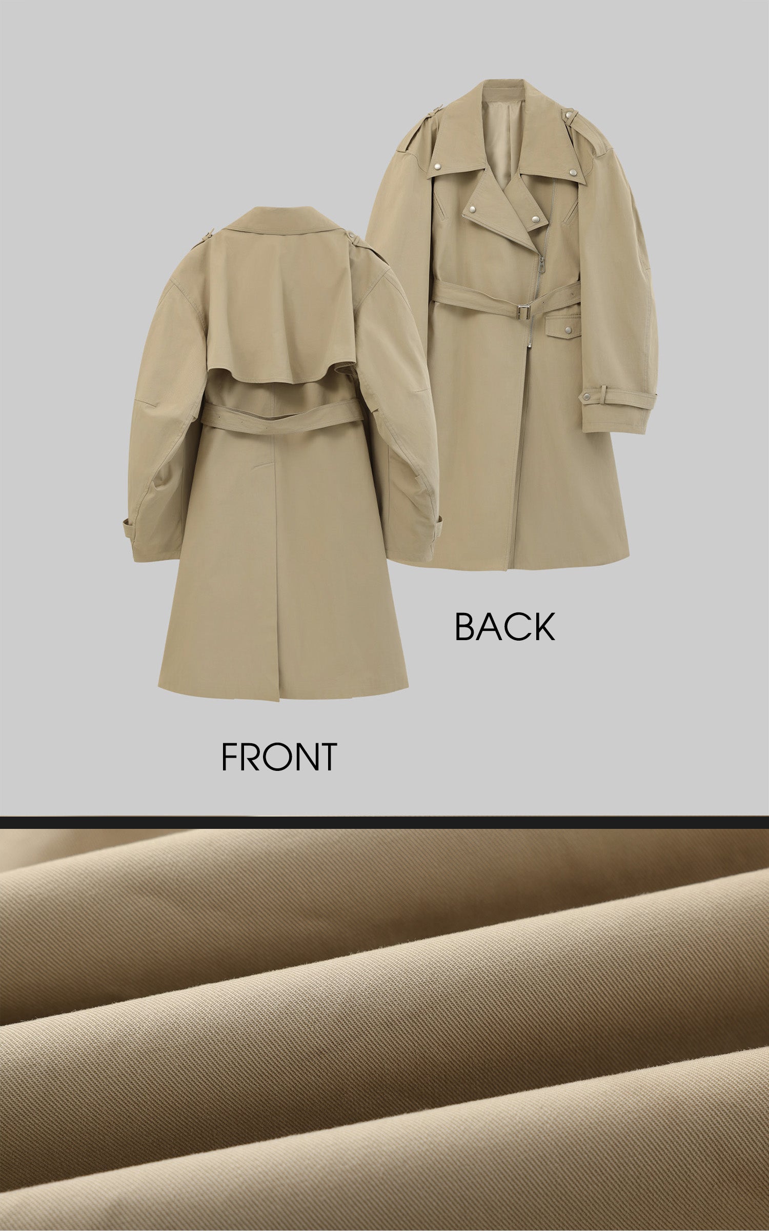 WARDEN EDGE Oversized Structured Trench Coat