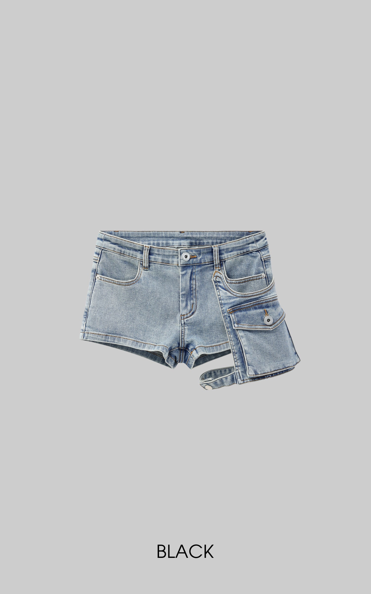 WARDEN EDGE Utility Denim Shorts with 3D Pocket Detailing