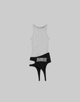 WARDEN EDGE Deconstructed Asymmetrical Faux Two-Piece Tank Top