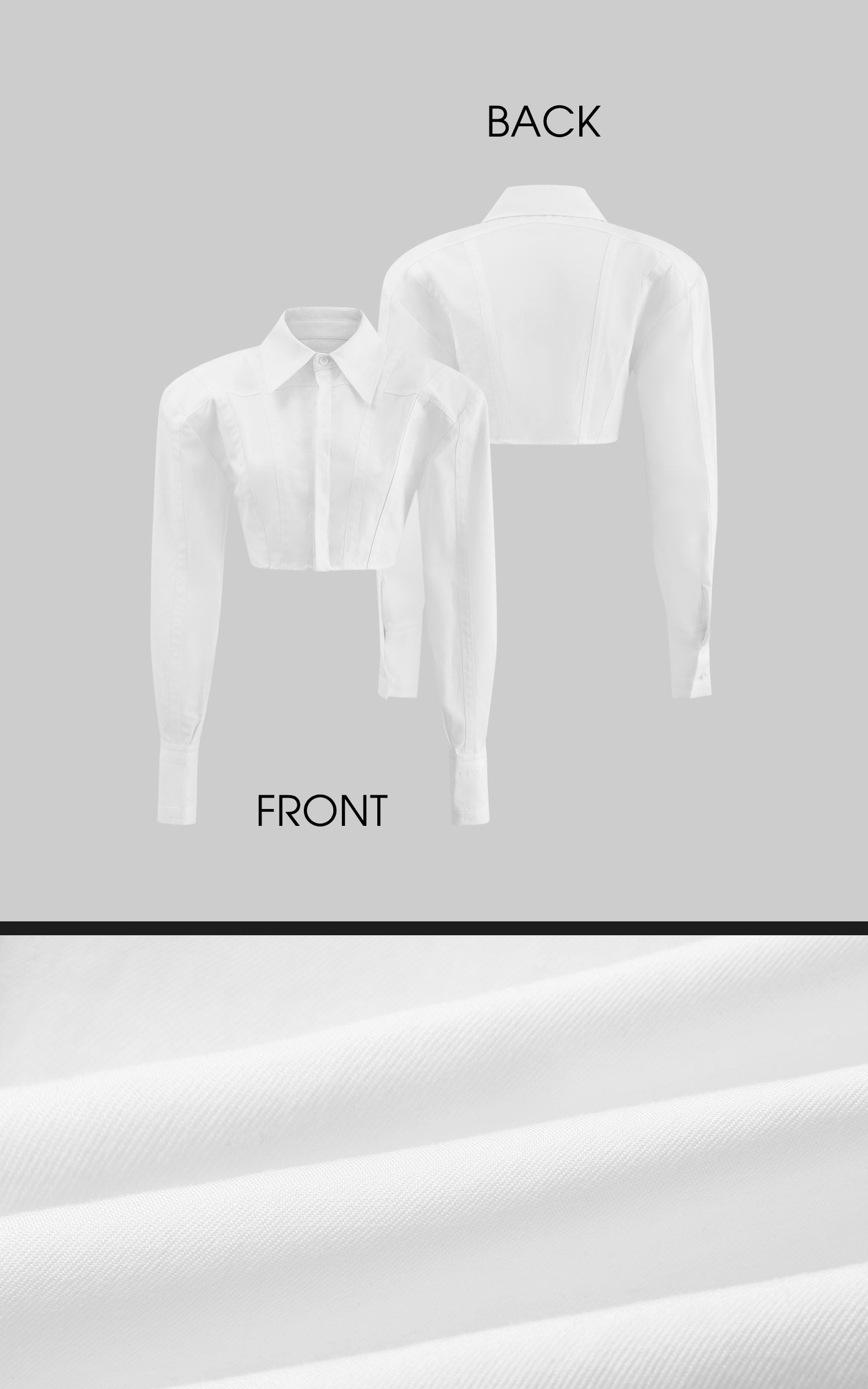 Rase le sol Cropped Cotton Shirt with Wide Sleeves