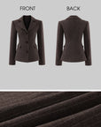 WARDEN EDGE Sculpted Pinstripe Blazer & Mini Skirt Set