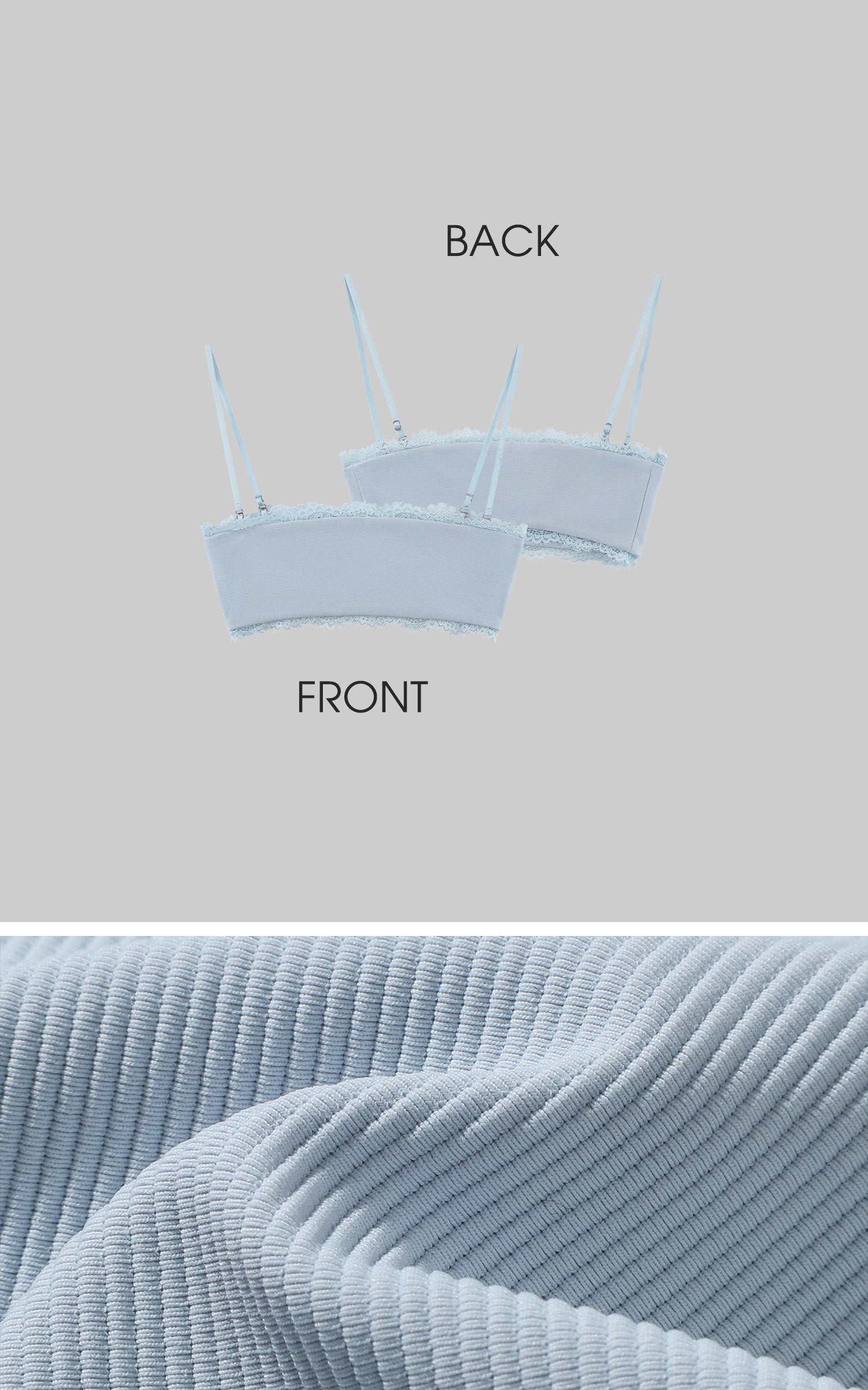 Hydrae レーストリムリブバンドゥトップ 調整可能なストラップ スリムフィットブラレットキャミトップ