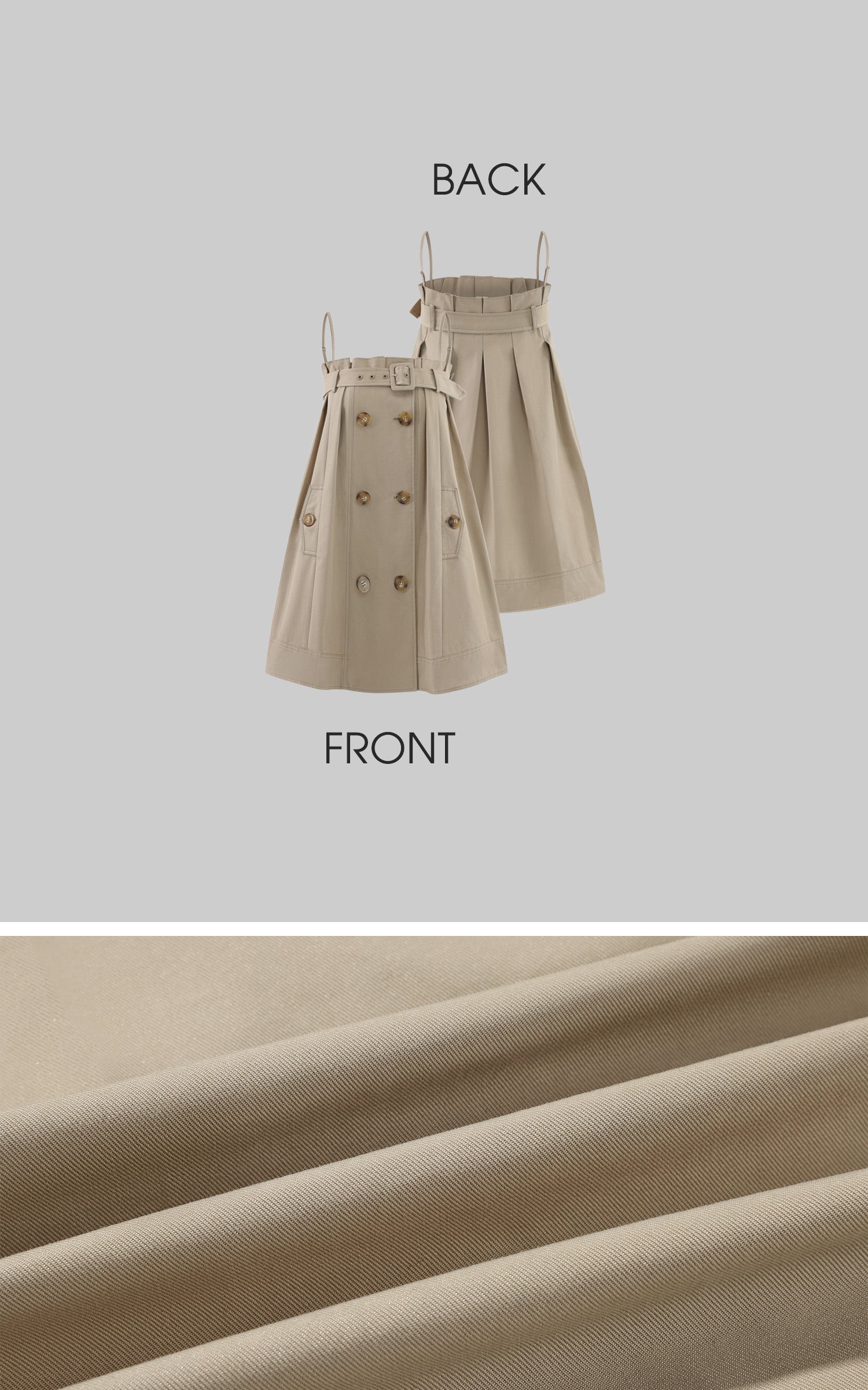 WARDEN EDGE Trench-Inspired Strap Mini Dress