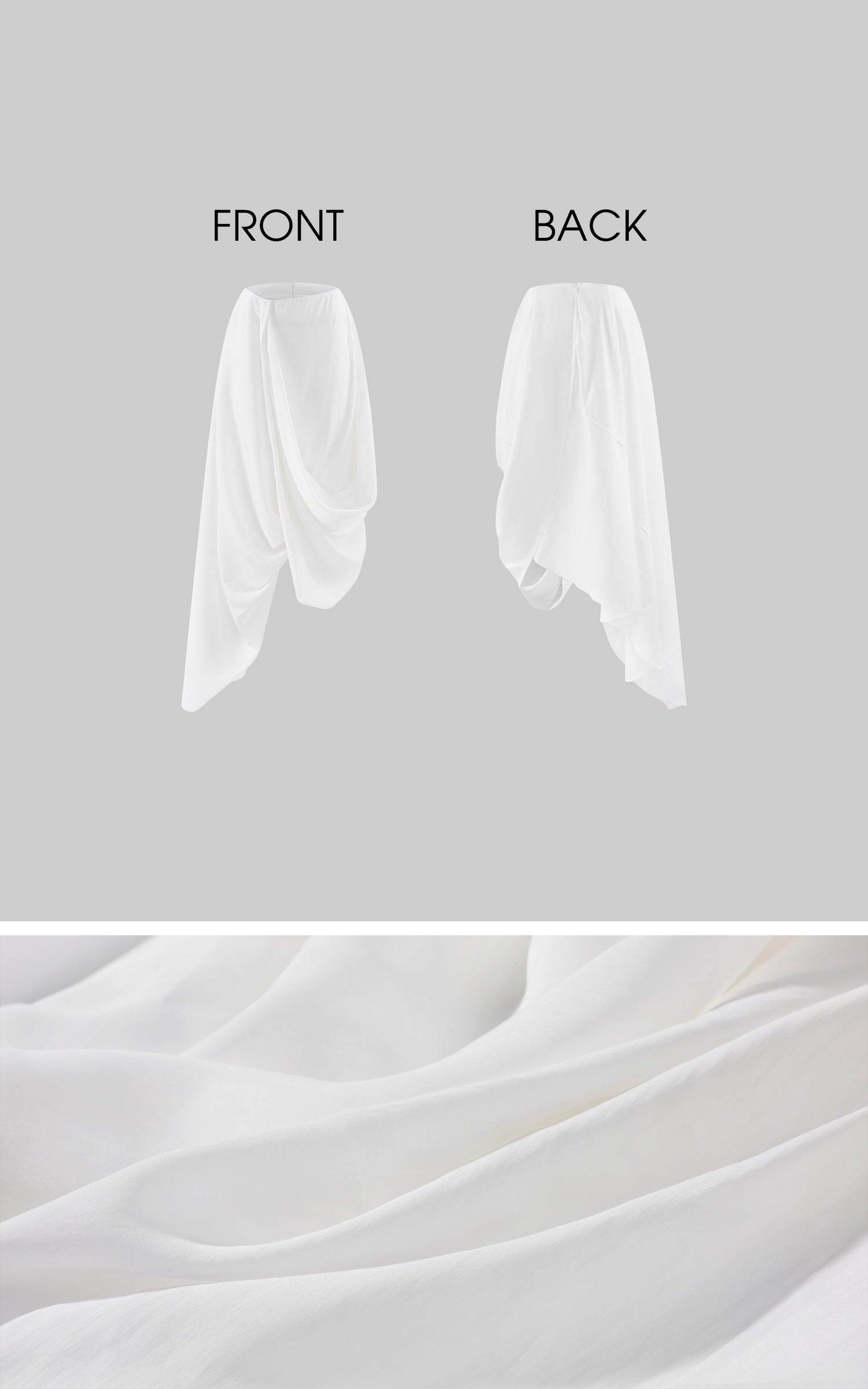 0122stepll Draped Asymmetric Maxi Skirt