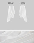 0122stepll Draped Asymmetric Maxi Skirt