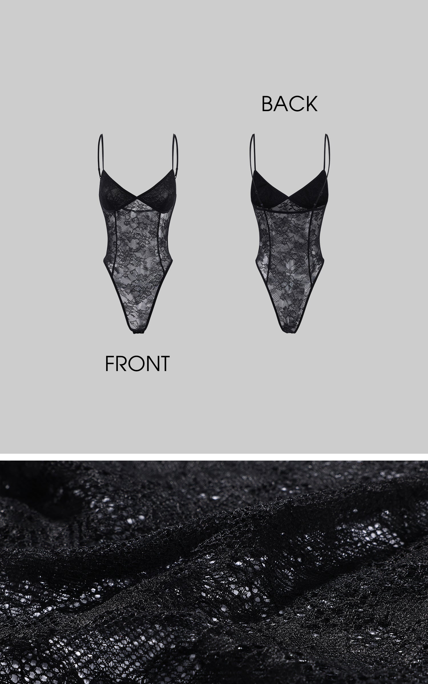 0122stepll Sheer Lace Contour Bodysuit