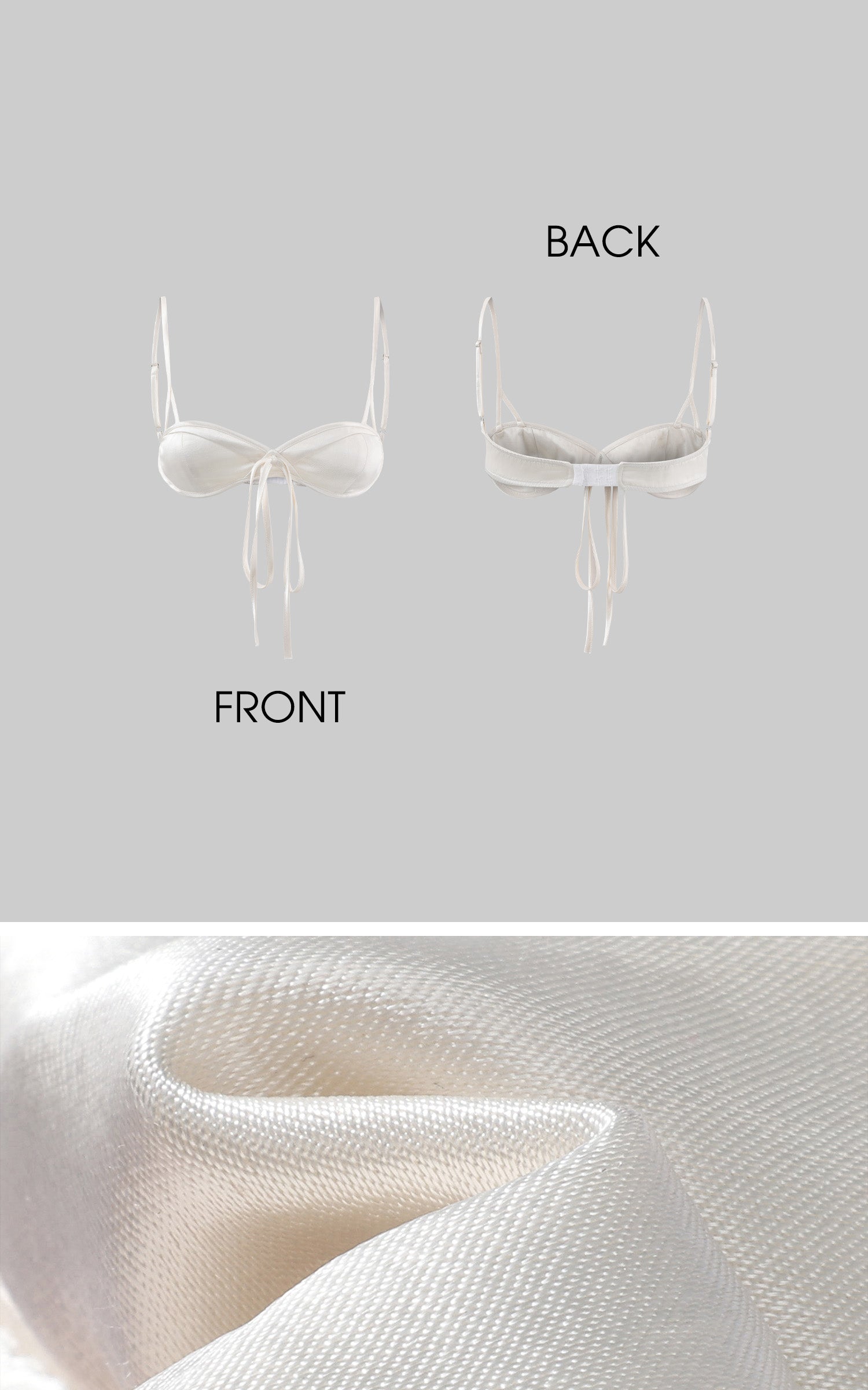 Rase le sol Satin Tie-Front Bra Top