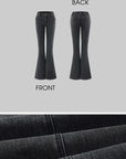 Rase le sol Low-Rise Washed Flared Pants