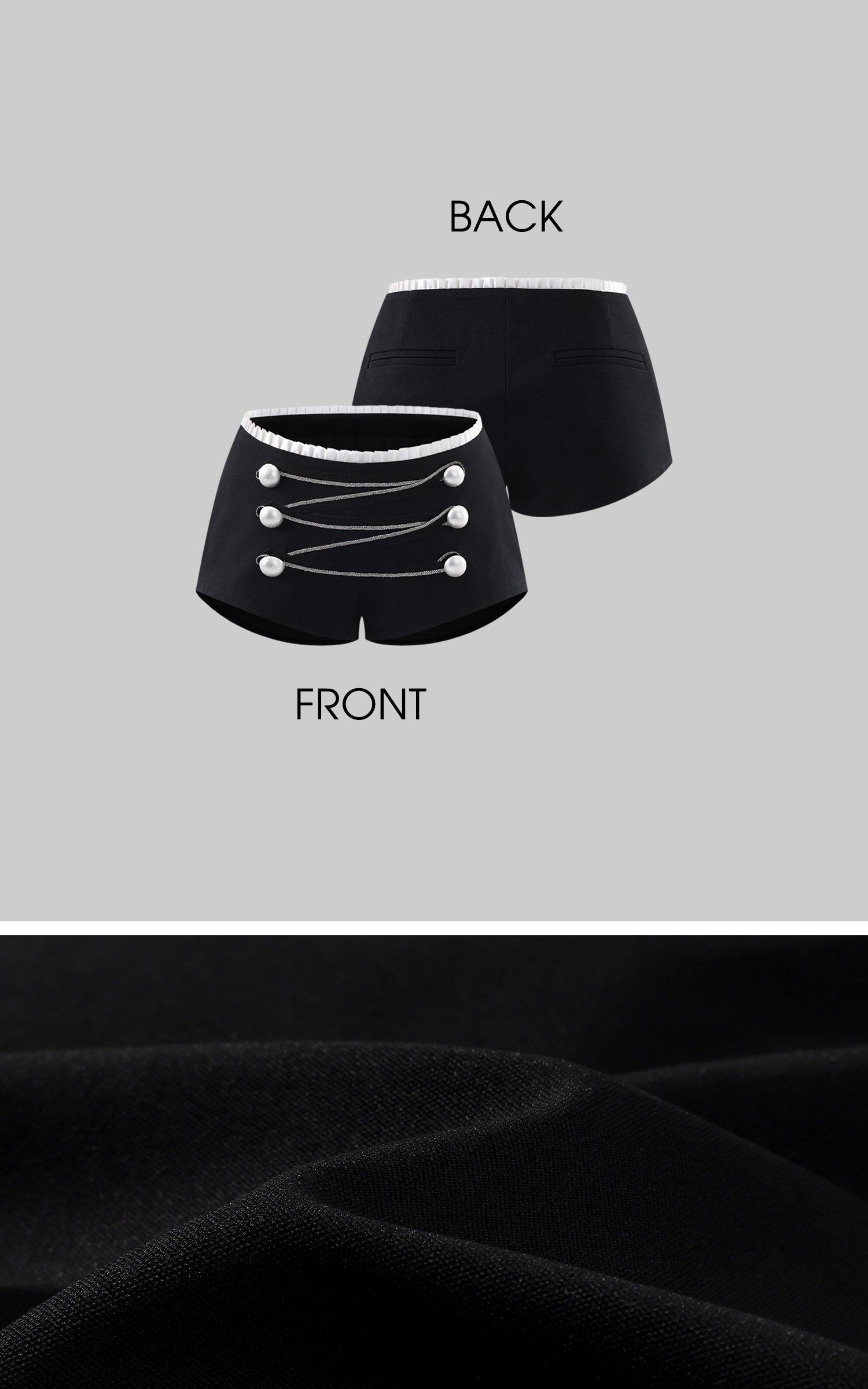 WARDEN EDGE Micro chaîne de perles taille basse Short