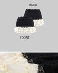 Rase le sol Lace Trim Rose Camisole & Tiered Mini Skirt Set