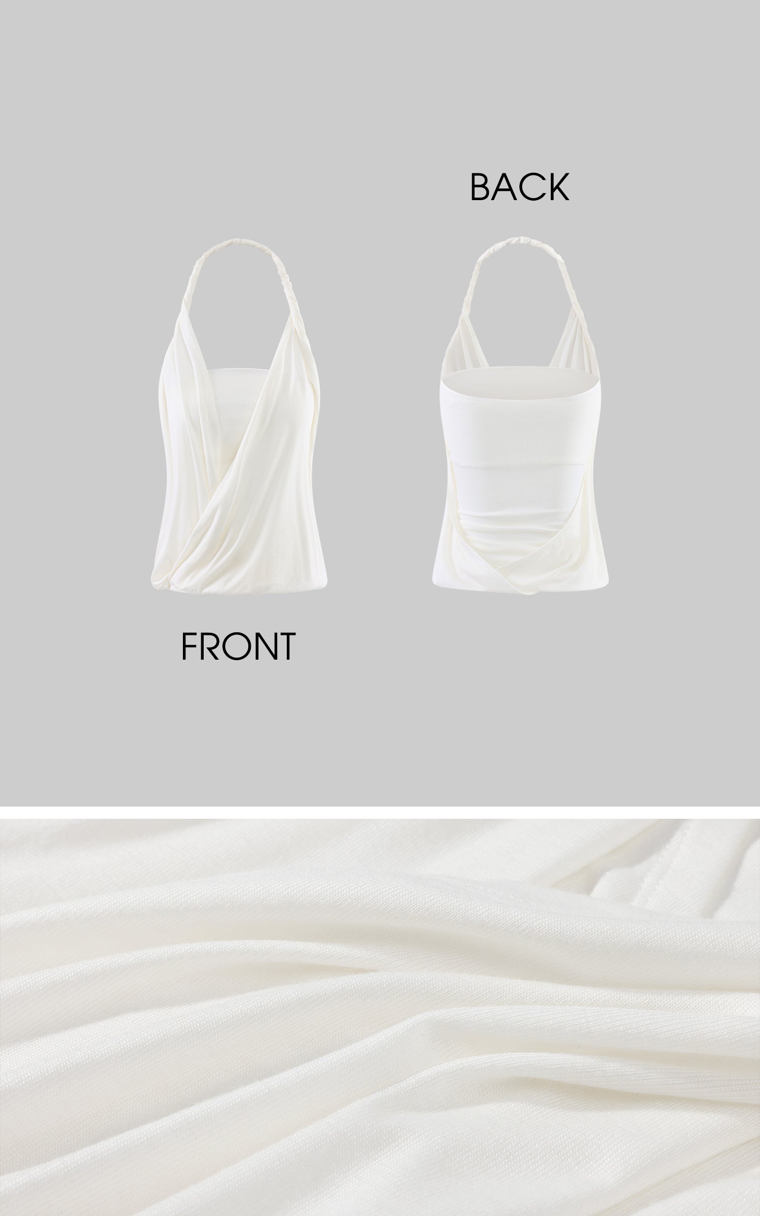 0122stepll Draped Halter Tube Top