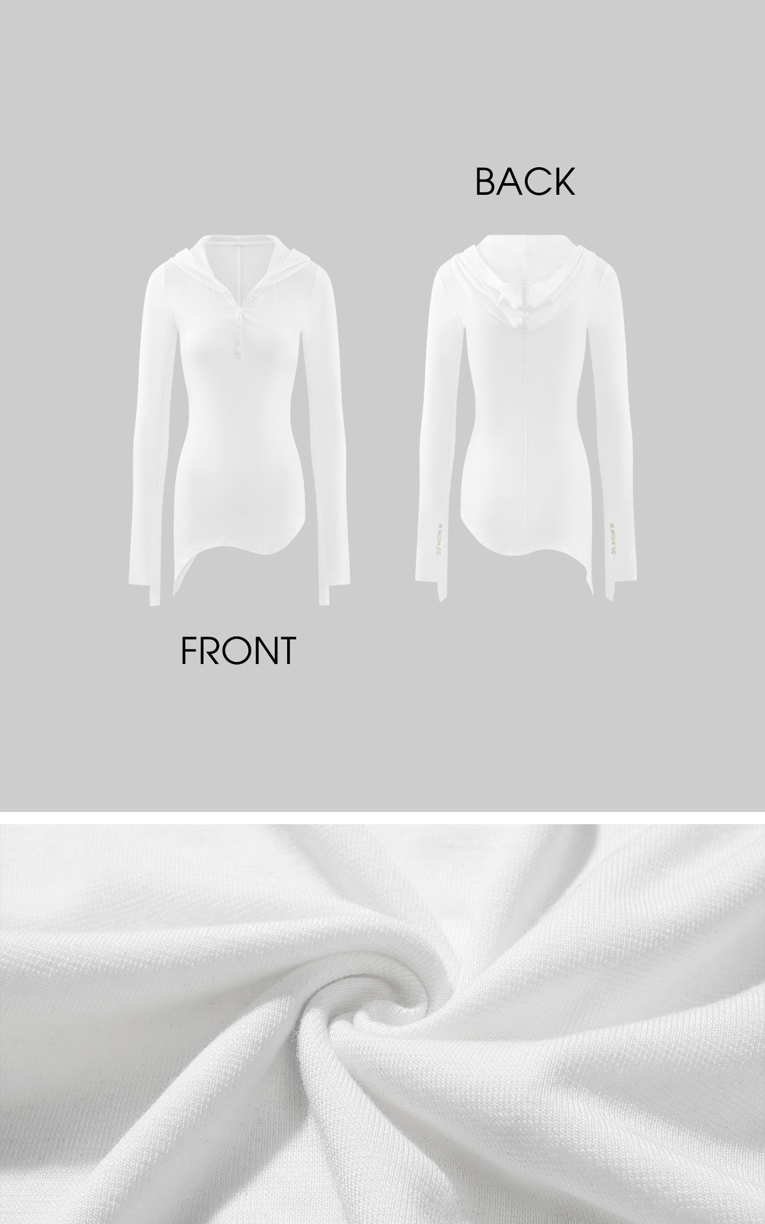 WARDEN EDGE Slim Fit Hooded Long Sleeve Tee