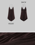 0122stepll Pleated Halter Draped Camisole Top