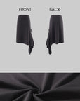 0122stepll Asymmetric Draped Midi Skirt