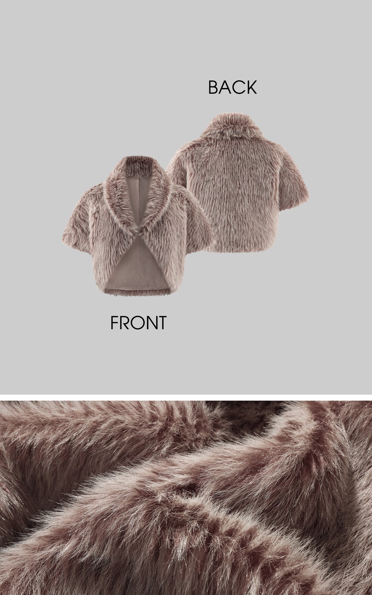 ROVENTE Faux Fur Cropped Jacket
